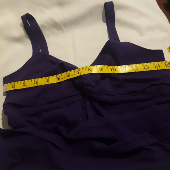 Ann Taylor 💙Purple Tank Top with Criss Cross Tie - Picture 6 of 6